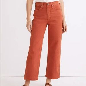 NWT Madewell Perfect Vintage Wide Leg Jean Etruscan Clay